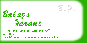 balazs harant business card